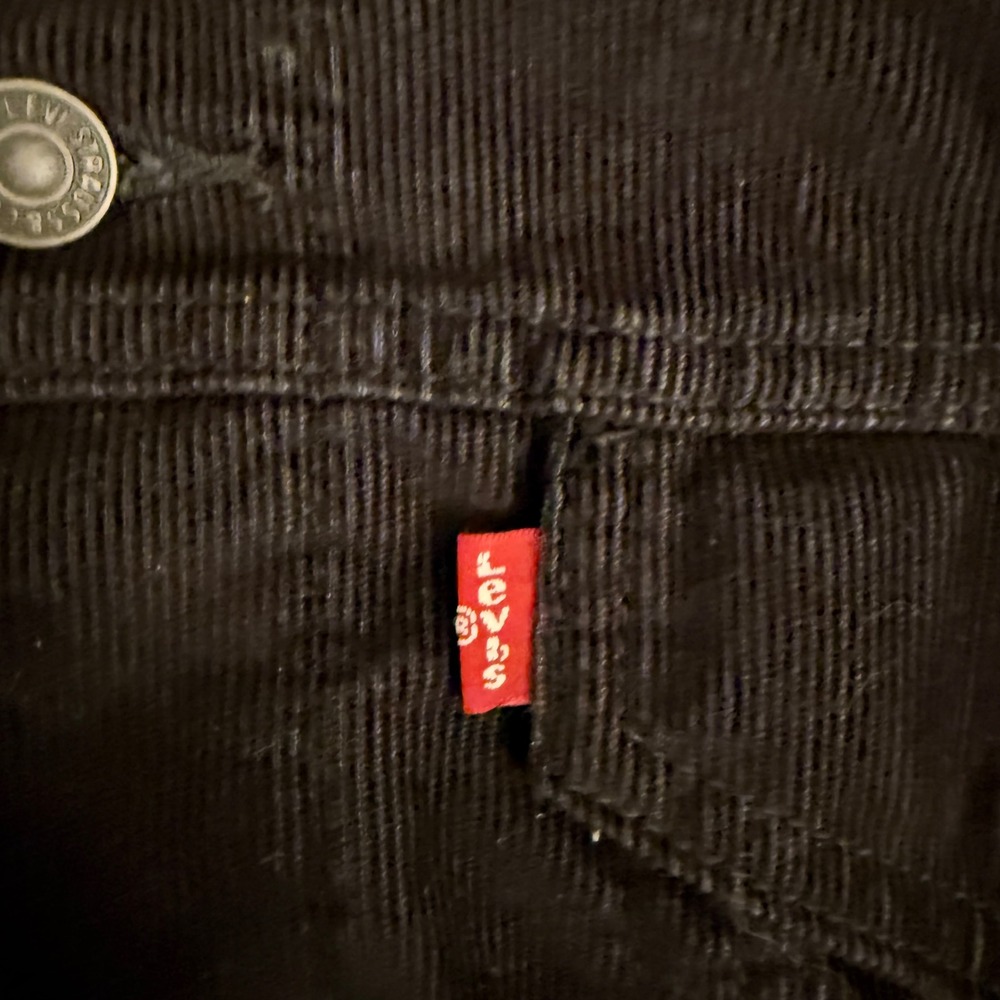 Levis Mens Black Corduroy Vintage Fit Trucker Jacket Large 70598-0032 - Picture 5 of 9